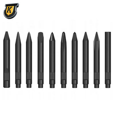 Forage à marteaux de 140 mm Chisel plat 20 tonnes - 27 tonnes Excavateur Chisel de rupture de roche